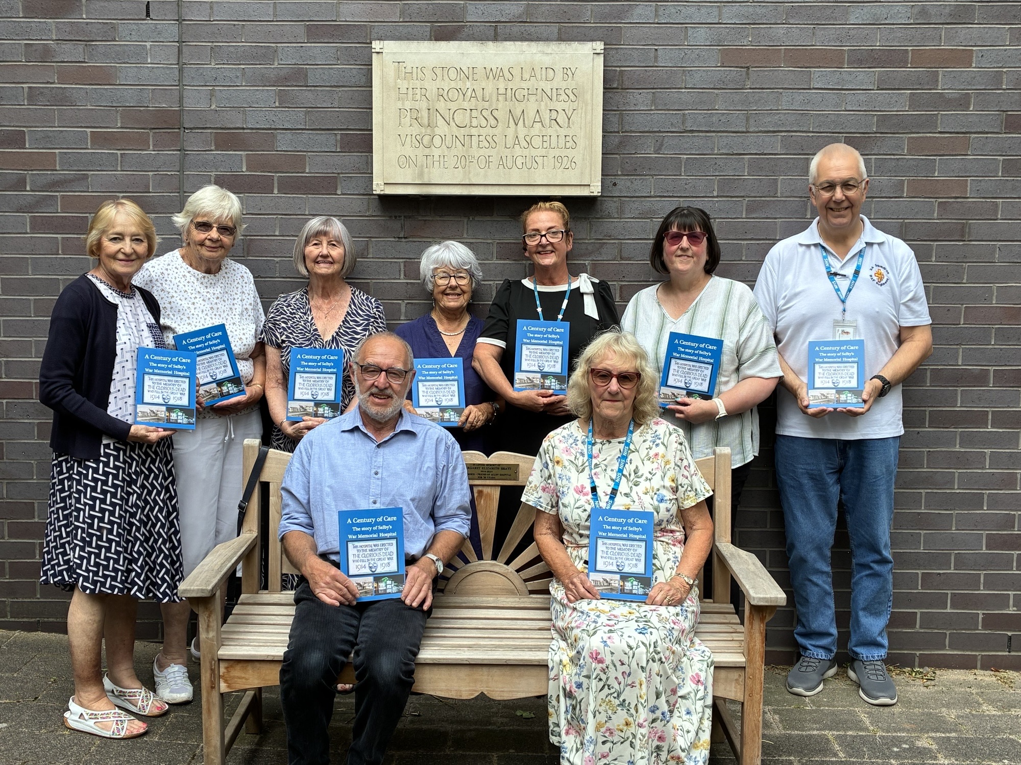 Trustees with Fiona McHale (Administrator, York & Scarborough Teaching Hospital NHS Foundation Trust and David Lewis (editor of book) – Thursday 20th August 2026